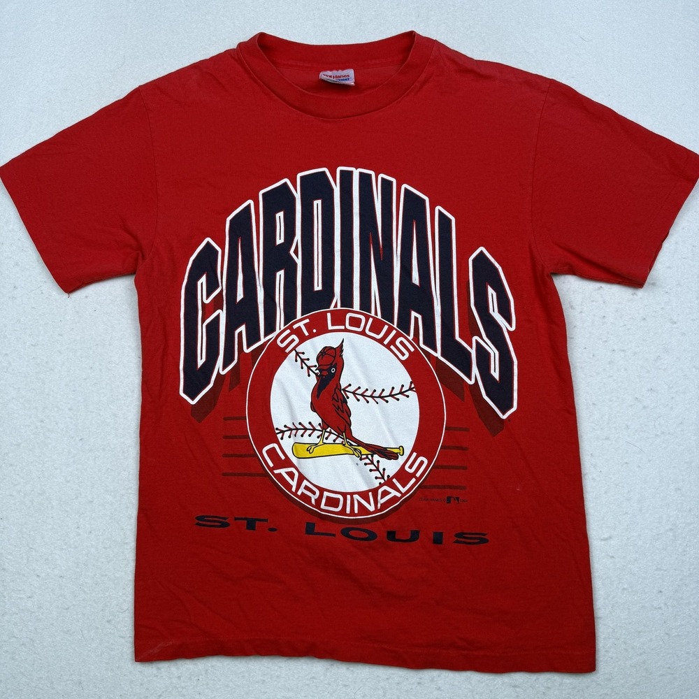Vintage St Louis Cardinals Graphic Shirt Mens Medium Red MLB Baseball Hanes 90s